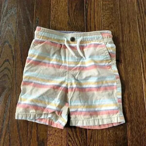 OshKosh B’gosh Boys 24M Multi-Color 3-pocket Drawstring Chino Shorts - EUC
